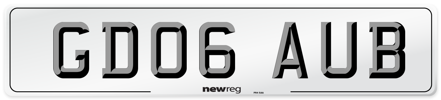 GD06 AUB Number Plate from New Reg